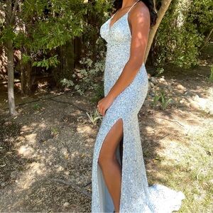 PROM!  Light blue sequin Aleta prom dress… worn once!